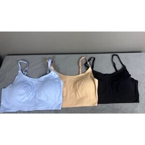 Rhonda Shear Adjustable Strap Wireless Body Bra Lot of 3 Size XL Bralette 9603